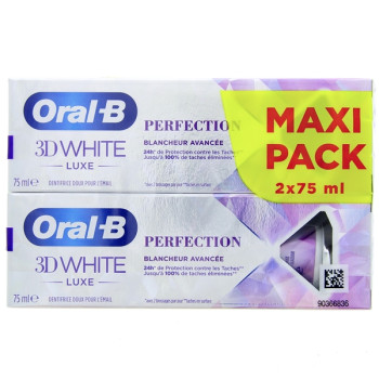 Oral-B Dentifrice 3D White Advanced Luxe Perfection 2x75ml