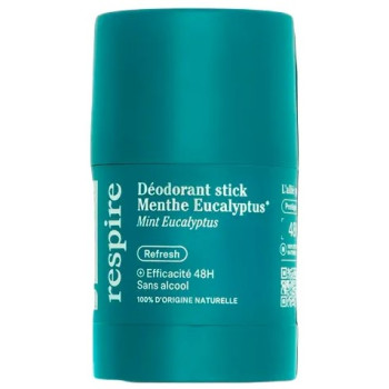 Déodorant Stick Menthe Eucalyptus 48h 50g Respire
