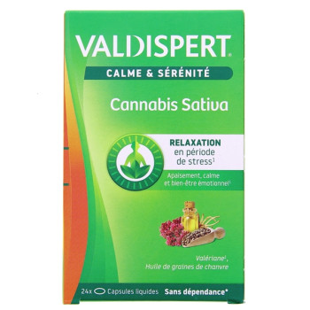 Valdispert Cannabis Sativa Calme & Sérénité x24 capsules