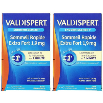 Valdispert Sommeil Rapide Extra Fort 1,9mg 2x40cpr orodispersibles