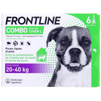 Frontline Combo Chien L (20-40kg) x6 pipettes