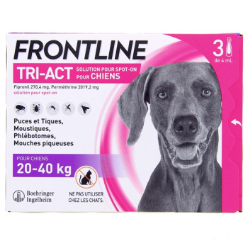 Frontline Tri-act Chien L (20-40kg) x3 pipettes