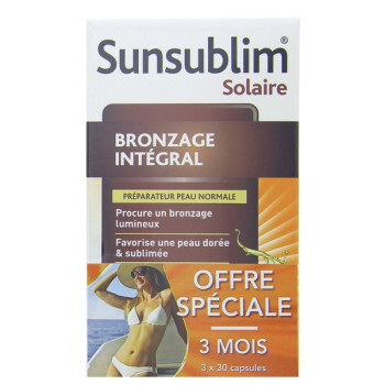 Sunsublim Solaire Bronzage Intégral 3x30 capsules Nutreov
