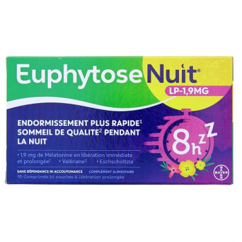 Euphytose Nuit LP 1,9mg x15cpr bi-couches Bayer