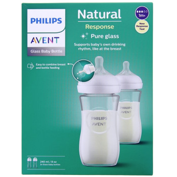 Biberon en verre Natural Response 1m+ 2x240ml Avent