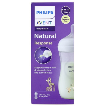 Biberon Natural Response 1m+ Girafe 260ml Avent