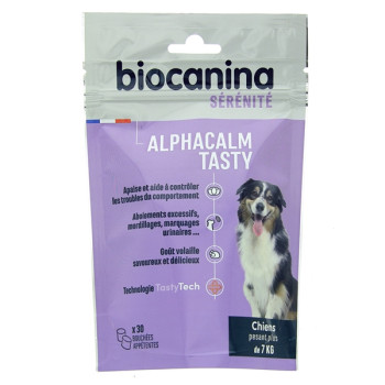 Alphacalm Tasty Chien +7kg x30 bouchées appétentes Biocanina