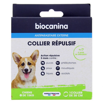 Collier Répulsif Chiens -15kg x1 Biocanina