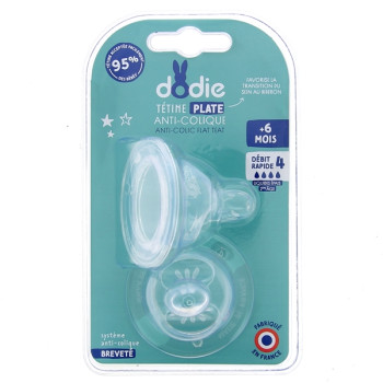 Tétines Plates Anti-Colique Débit 4 Dodie