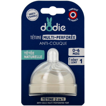Tétine Multi-Perforée Anti-Colique Débit 1 Dodie