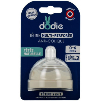 Tétine Multi-Perforée Anti-Colique Débit 2 Dodie