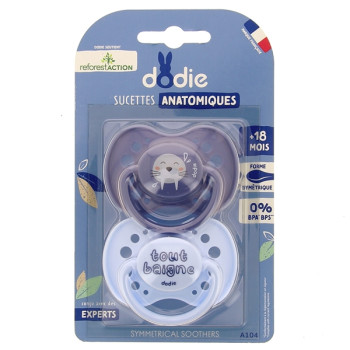 Sucettes Anatomiques +18 mois Phoque x2 Dodie