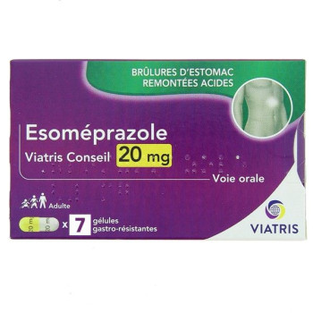 Esomeprazole 20mg x7 gélules Viatris