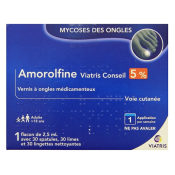 Amorolfine 5% Mycoses des ongles Viatris