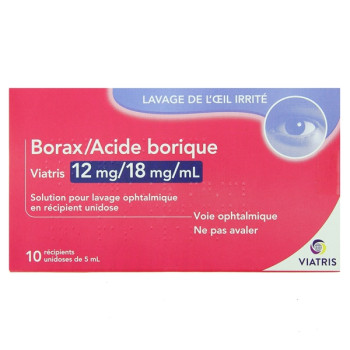 Borax Acide Borique 10x5ml Viatris