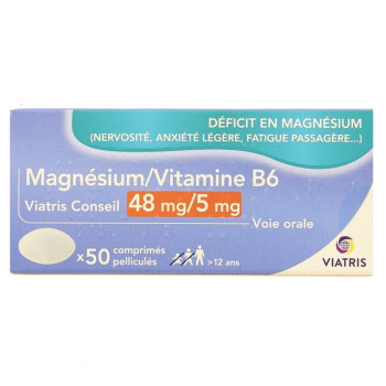 Magnésium Vitamine B6 x50cpr Viatris