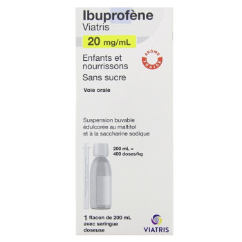 Ibuprofene 20mg/ml Sirop Enfants & Nourrissons 200ml Viatris