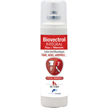 Biovectrol Intégral Peau + Vêtements Lotion Anti-Moustiques 100ml Pharmavoyage