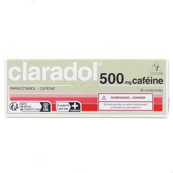 Claradol Caféine 500mg x16cpr