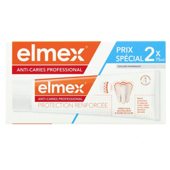 Anti-Caries Professional Dentifrice Protection Renforcée 2x75ml Elmex