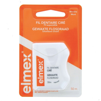 Fil Dentaire Ciré Menthe 50m Elmex