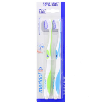 Brosse à dents Parodont Expert Extra Souple x2 Méridol