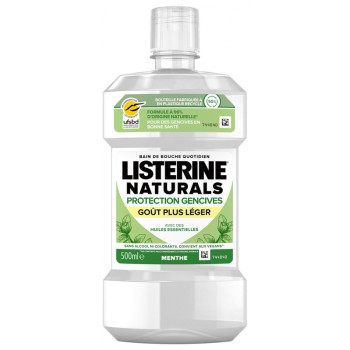 Listerine Naturals Protection Gencives Goût Plus Léger Bain de Bouche 500ml