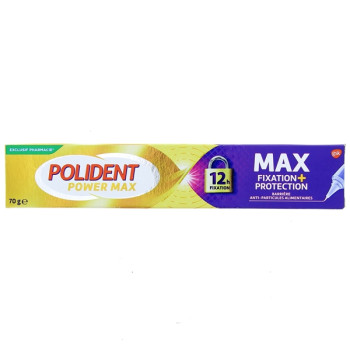 Polident Crème Fixative Power Max Fixation + Protection 70g