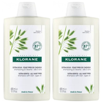 Shampoing Extra-Doux Avoine 2x400ml Klorane