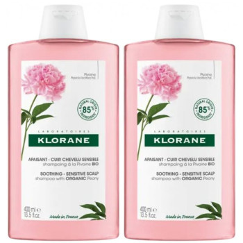 Shampoing Apaisant Pivoine Bio 2x400ml Klorane