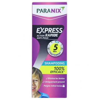 Express 5min Shampooing Anti-poux 300ml + Peigne Paranix