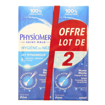 Physiomer Hygiène du Nez Jet dynamique 2x135ml