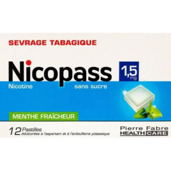 Nicopass 1,5mg x12 menthe fraîcheur