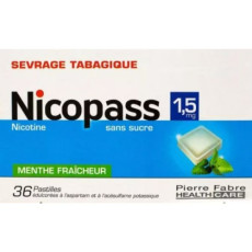 Nicopass 1,5mg x36 menthe fraîcheur
