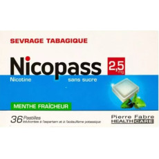 Nicopass 2,5mg x36 Menthe Fraîcheur