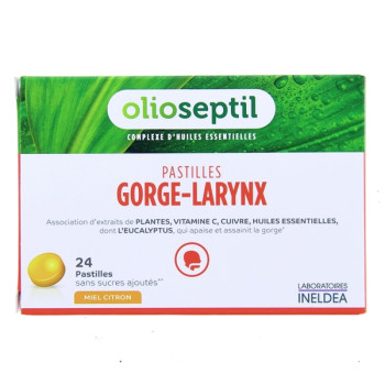 Olioseptil Gorge-Larynx Miel Citron x24 pastilles
