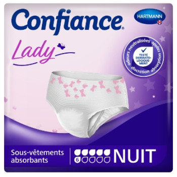 Confiance Lady Sous-vêtements Absorbants 6G Nuit Hartmann