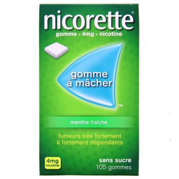Nicorette 4mg menthe fraîche x105 Gommes