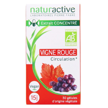 Vigne Rouge Bio x30 gélules végétales Naturactive