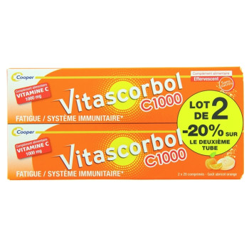 Vitascorbol C1000 2x20cpr effervescents Cooper