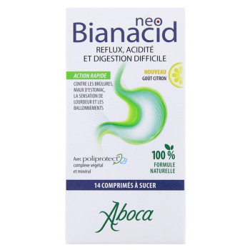 NeoBianacid Acidité, Reflux et Digestion Difficile Citron x14cpr à sucer Aboca