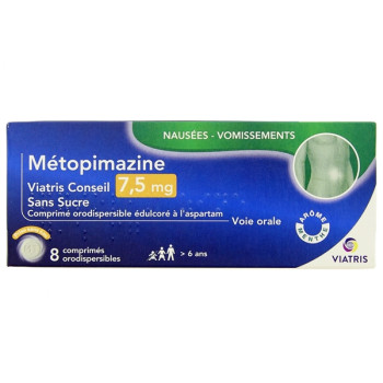 Métopimazine 7,5mg x8cpr orodispersibles Viatris