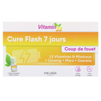 Cure Flash 7 jours x7 shots unidoses Vitamin'22