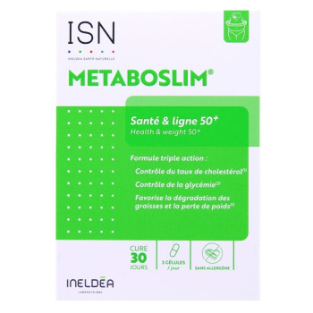ISN Metaboslim Santé & Ligne 50+ x90 gélules végétales Ineldea