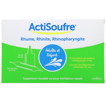 Actisoufre 4mg/50mg 30amp/10ml