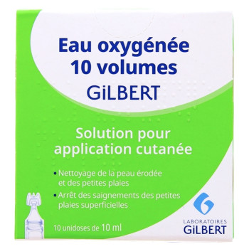 Eau oxygénée 10 volumes 10Unidoses/10ml Gilbert