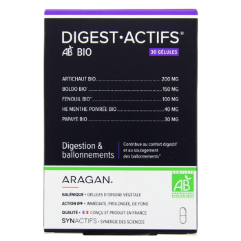 Synactifs DigestActifs Bio x30 gélules Aragan