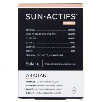 Synactifs SunActifs x30 gélules Aragan