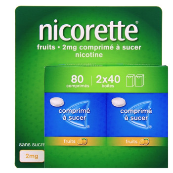 Nicorette 2mg Fruits x80 Comprimés à sucer