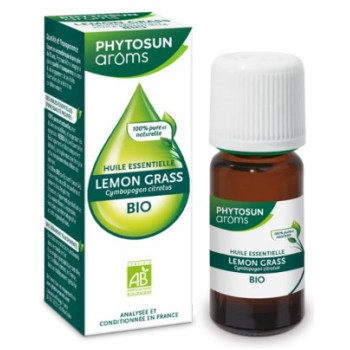 Huile Essentielle Lemongrass Bio 10ml Phytosun Arôms